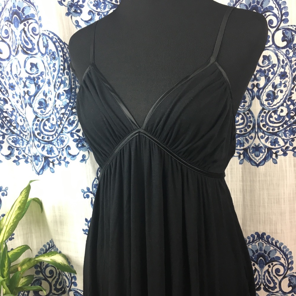 REISS black midi sunrise summer dress Small